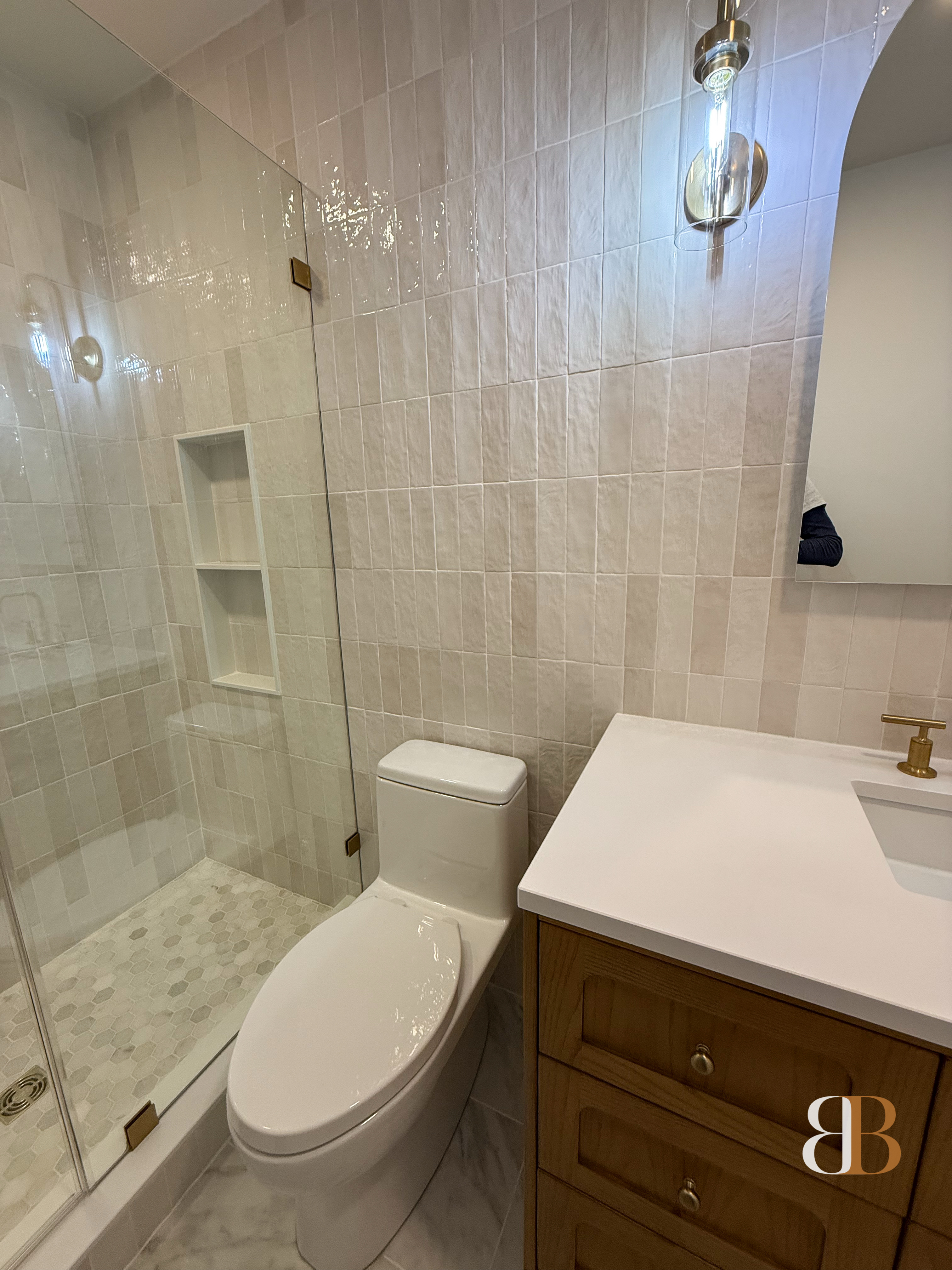 Transitional bathroom remodel in Ambler by B&B Associates Creations — photo 12